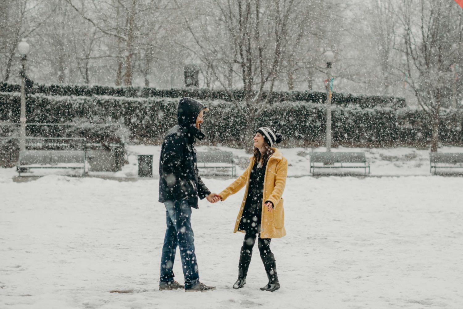 ensaio de casal no inverno